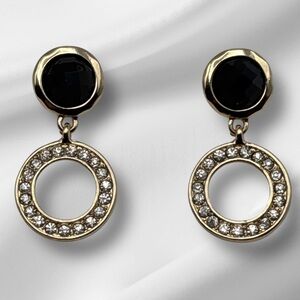 Elegant Black and Gold Earrings